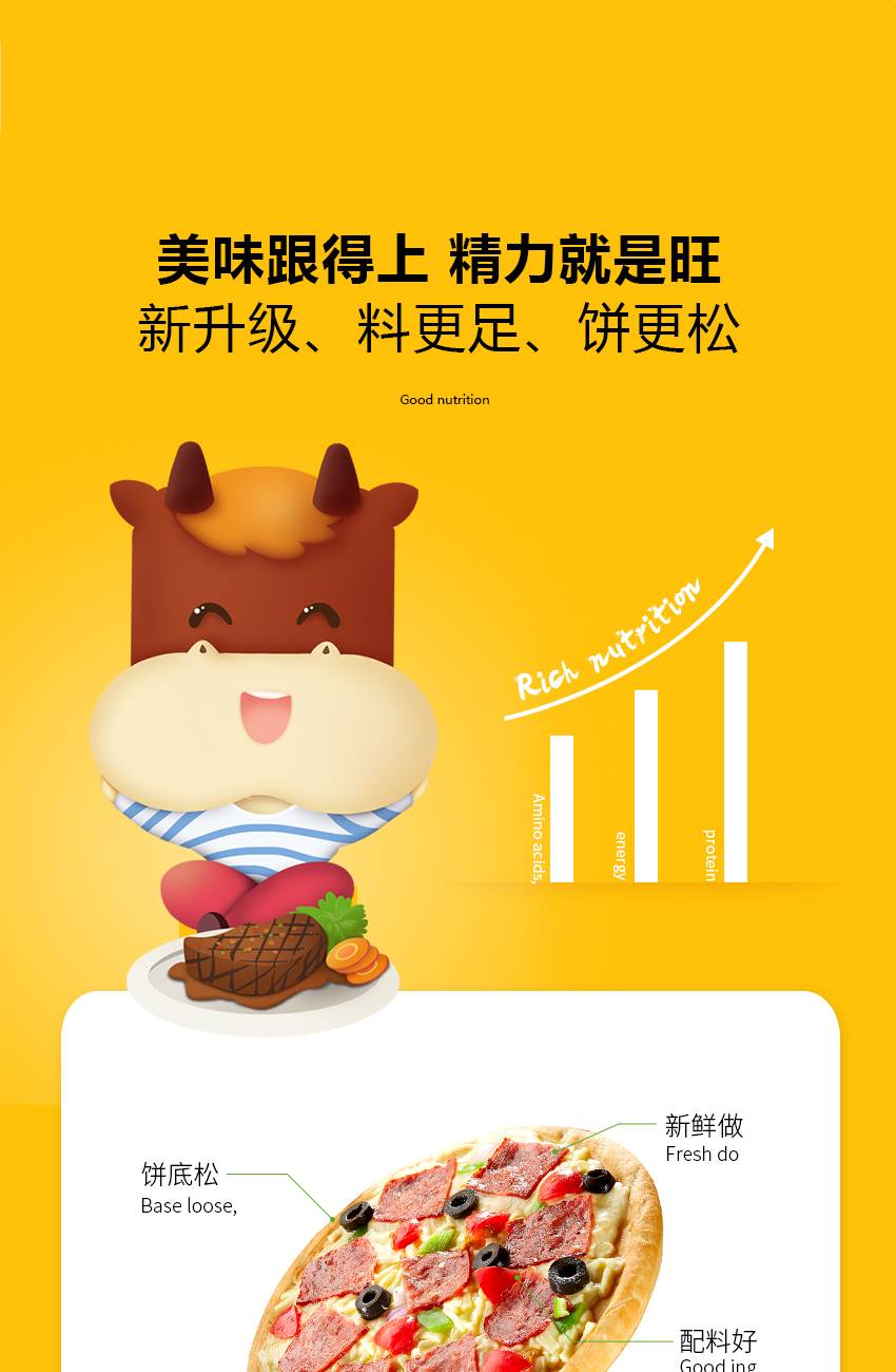 小牛凯西 7英寸 半成品披萨套餐 3种口味 180g*5份 图10