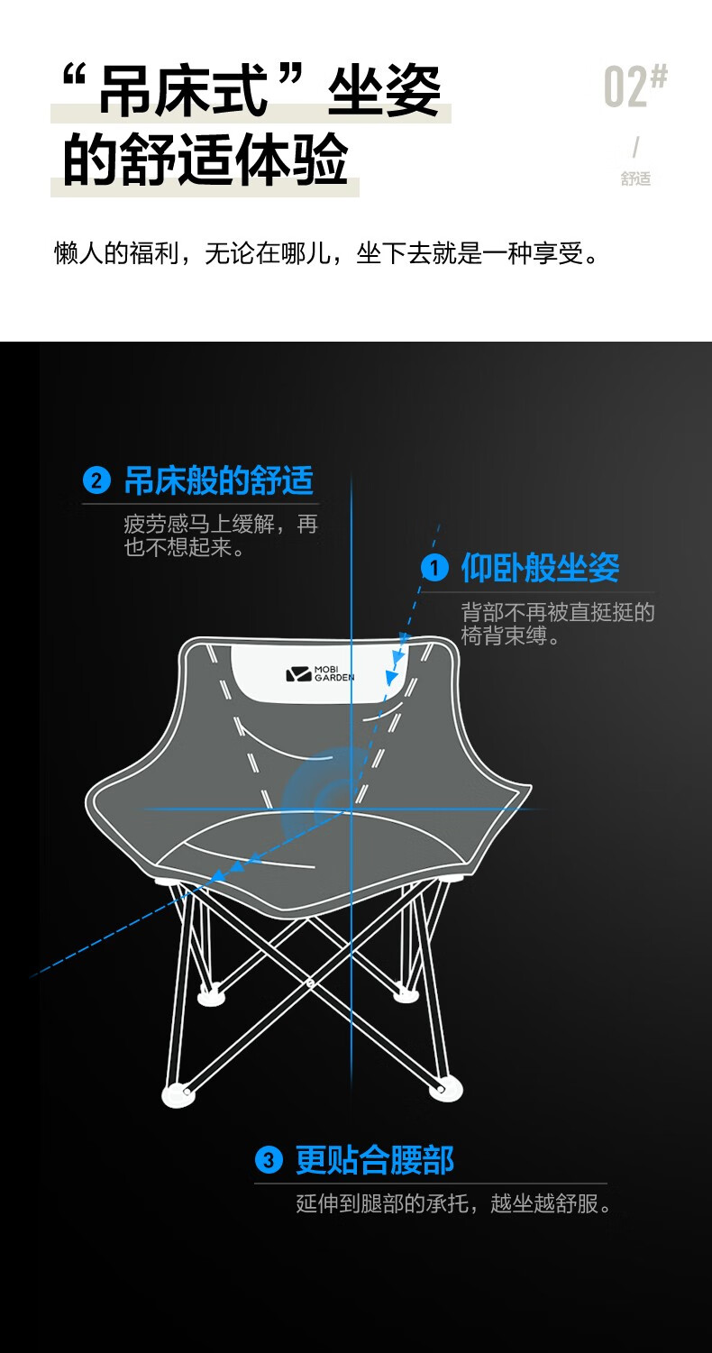 牧高笛躺椅_MOBI GARDEN 牧高笛 户外折叠椅 NXLQU65001