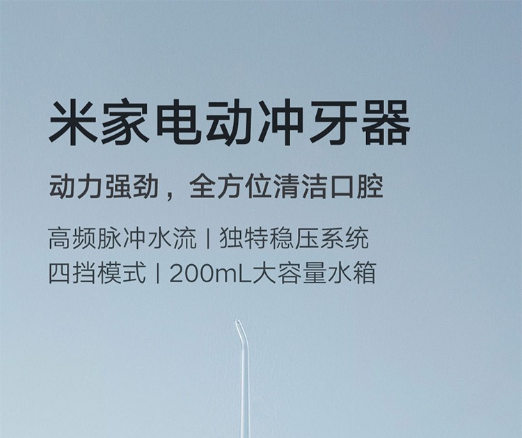 小米冲牙器电动水牙线洗牙器便携洁牙器充电便携式全身水洗预防蛀牙附带正畸喷嘴 米家电动冲牙器