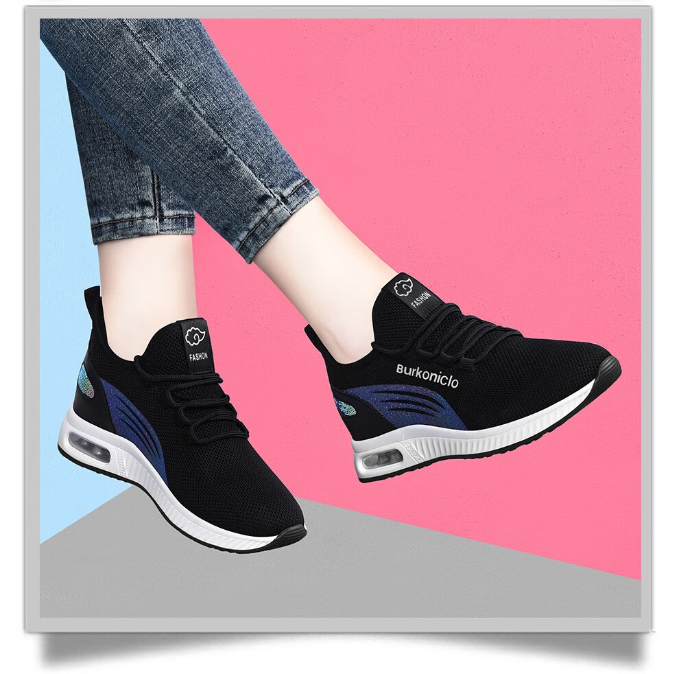 休闲鞋女2020春季新品内增高女鞋单鞋韩版透气运动鞋女平底旅游鞋时尚