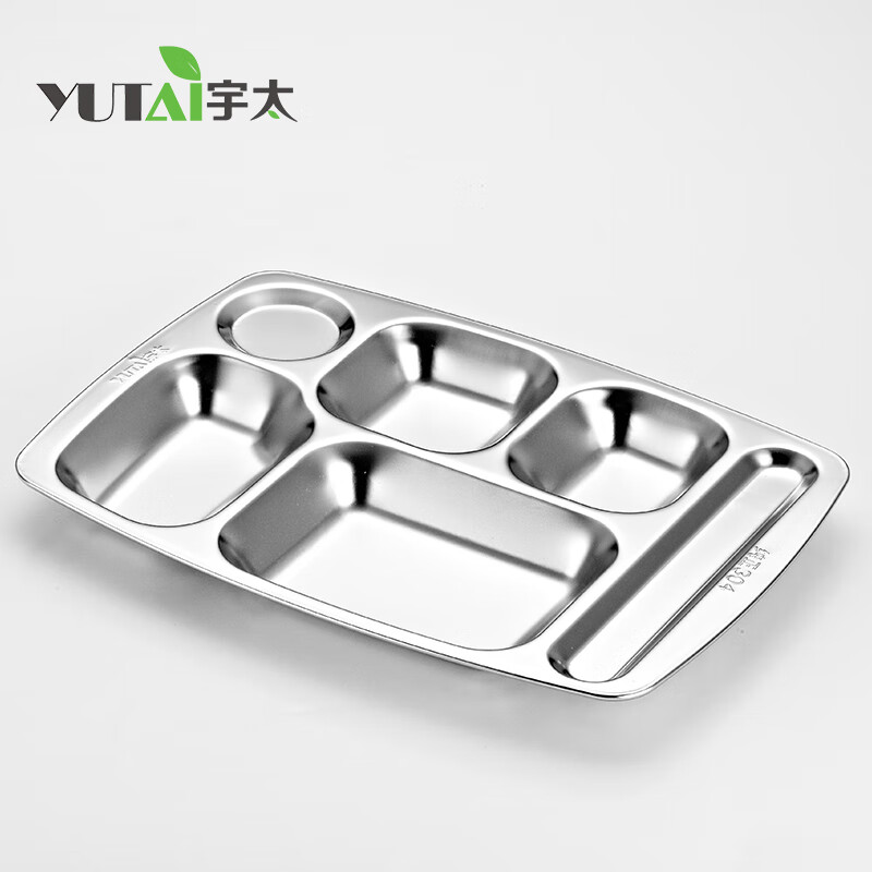 宇太 餐具 304不锈钢 六格餐盘 单位：个