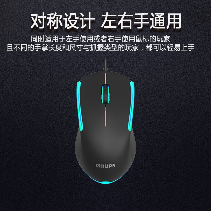 飞利浦（PHILIPS）有线鼠标一个