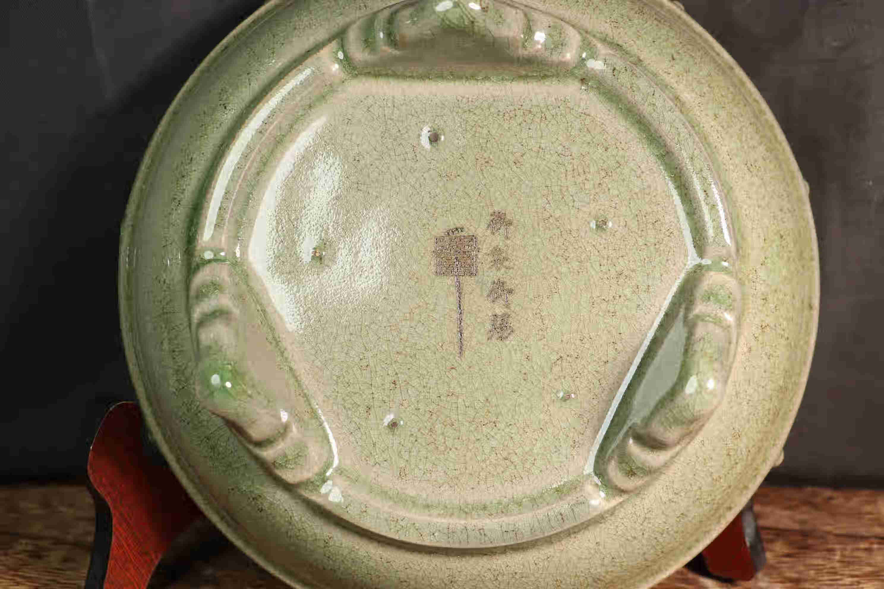 青灰釉 鼓钉水洗 东沟窑青瓷鼓钉洗汝州青瓷水盂水洗老窑瓷