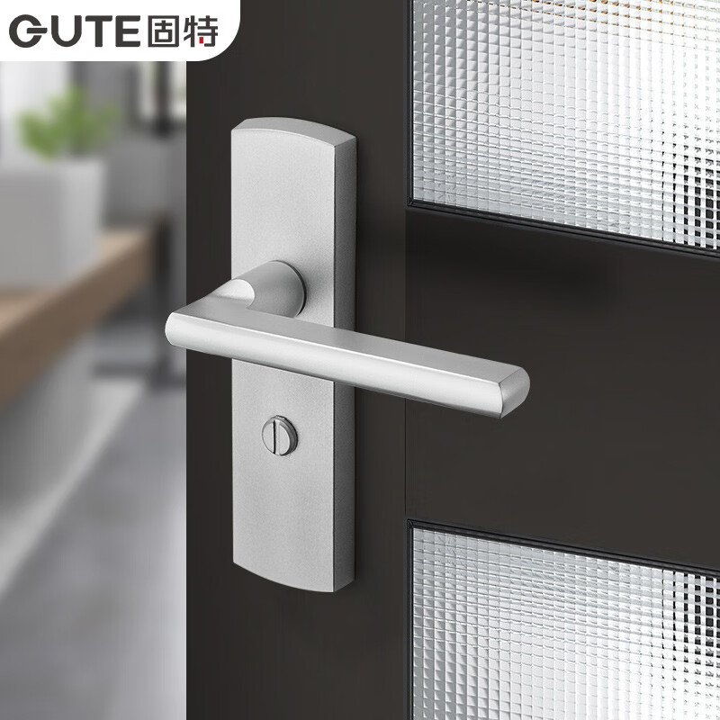 固特 办公家具零配件 铝门锁 卫生间太空室内卧室房浴室洗手间无钥匙厕所把手换锁请看 单位：个