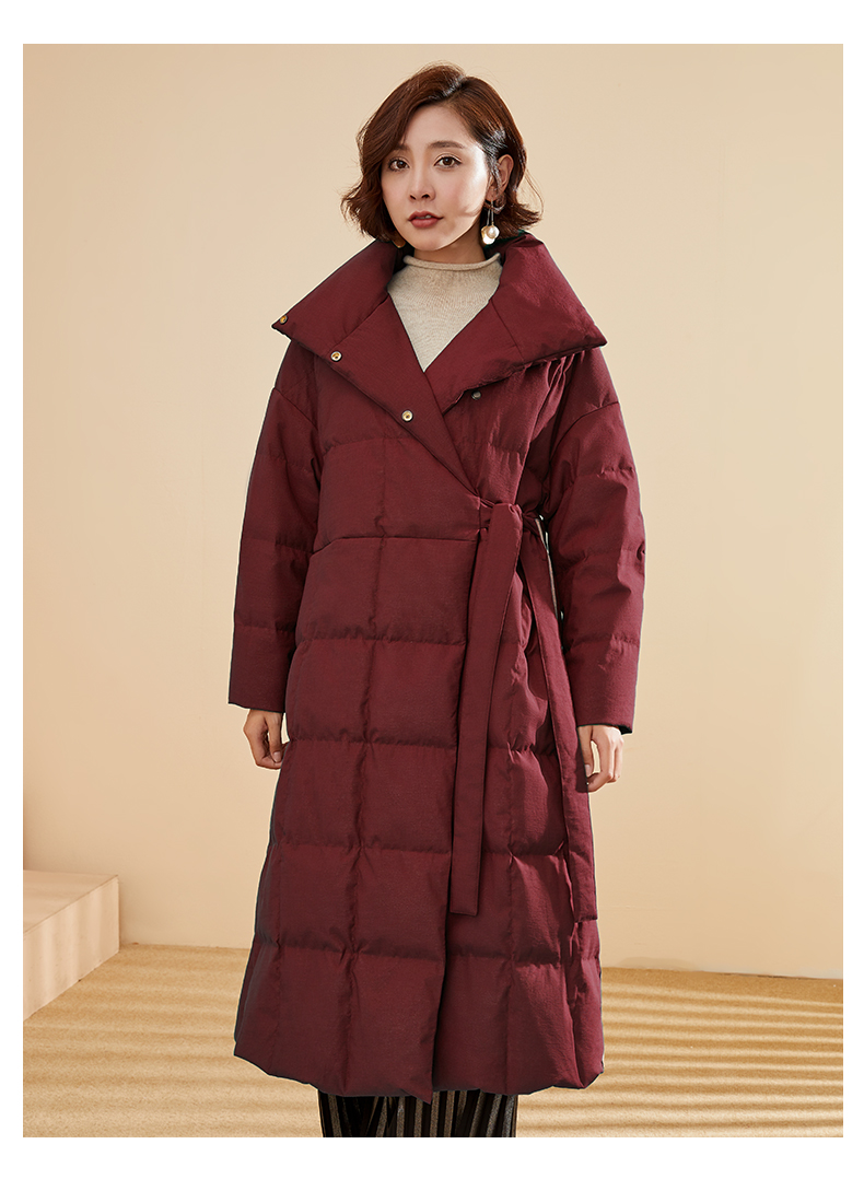 亦朵羽绒服女2021新品冬装新款高端白鹅绒轻薄羽绒服女中长款宽松羽绒