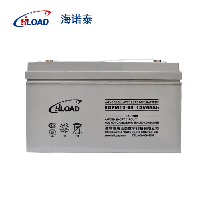 海诺泰 蓄电池及充电装置 6GFM-12V65Ah蓄电池 6GFM阀控密封免维护 机房电源 铅酸蓄电池组 单位：个