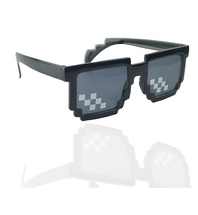 动漫周边二次元马赛克装逼眼镜动漫周边恶搞打码像素墨镜抖音主播演出