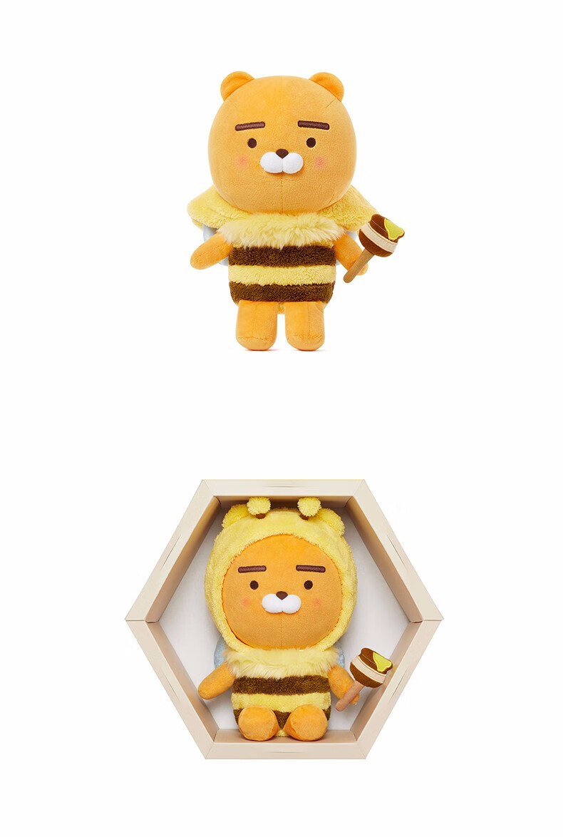 kakao friends 卡通小蜜蜂毛绒玩偶娃娃啵啵桃动漫抱枕玩具公仔情人节