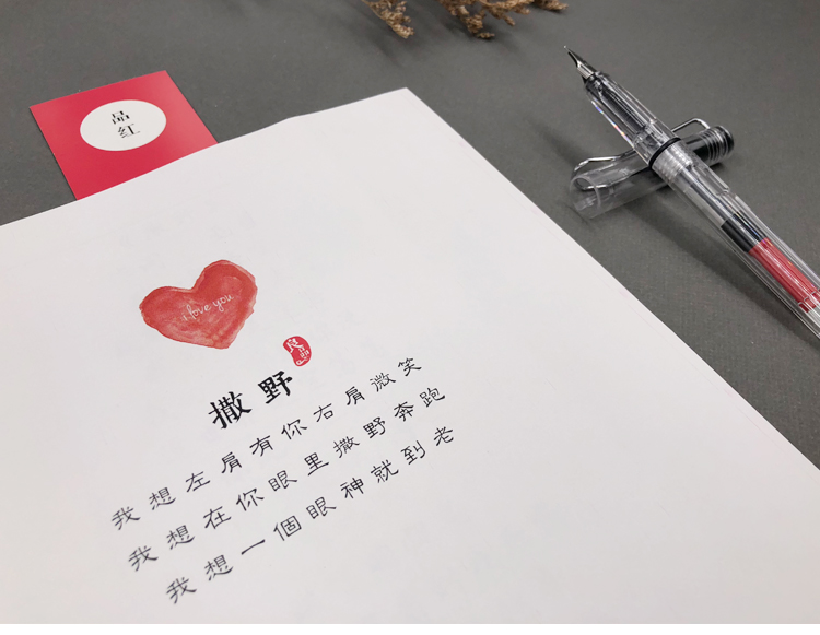 撒野字帖小说语录歌词巫哲周边成人行楷女生速