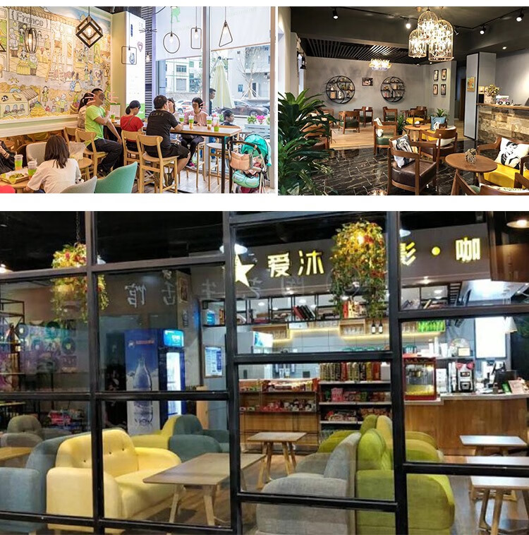 洽谈桌奶茶店桌椅北欧实木茶几桌简约家用客厅小圆茶几小户型餐厅迷你餐桌椅休闲阳台咖啡厅桌椅组合小圆桌 原木色长桌 长120*高60*宽60