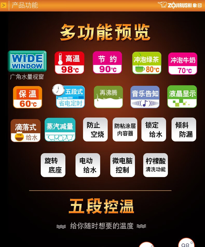 象印 CD-WCH40C 电热水壶 图1