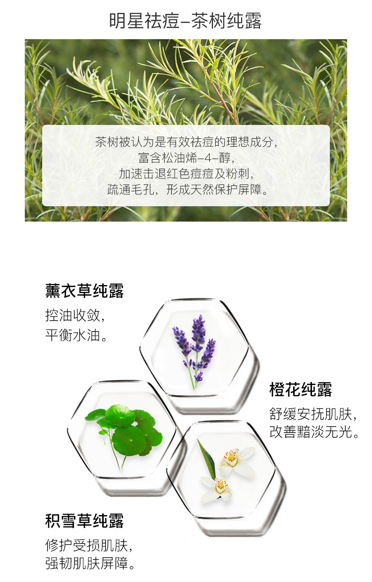 阿芙（AFU） 茶树祛痘纯露爽肤水125ml  淡补水保湿护肤化妆水湿敷水柔肤水 茶树成分淡化痘印