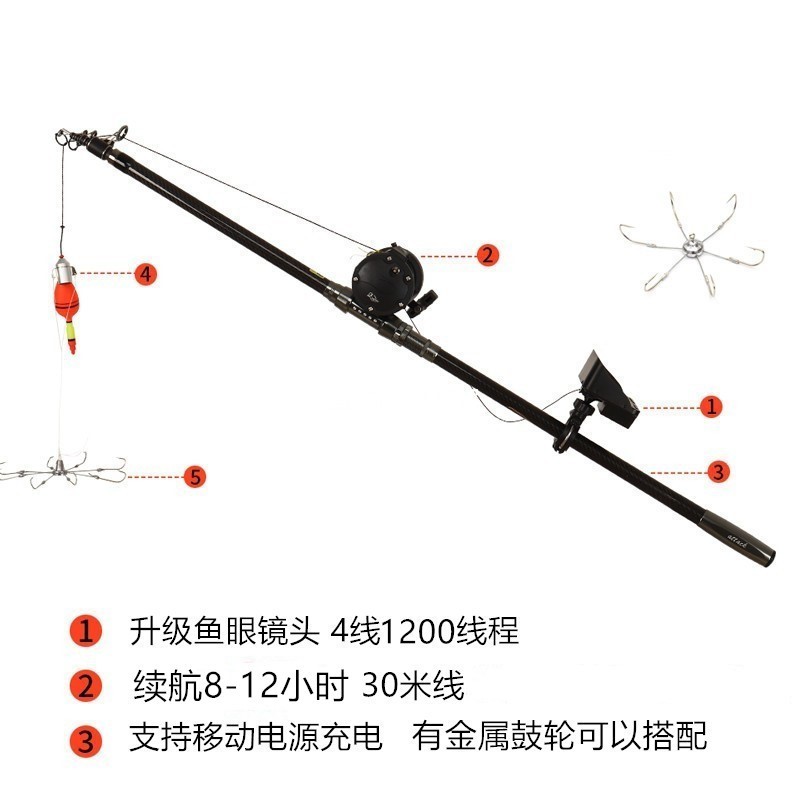 锚可视探鱼器可视钓鱼 高清 钓水下摄像头 钓鱼探测器锚鱼神器