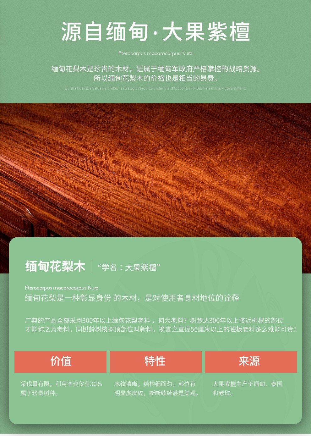 广典红木家具缅甸花梨（学名：大果紫檀）实木地柜  客厅电视柜 中式客厅套装储物柜 2.2米梳子电视柜