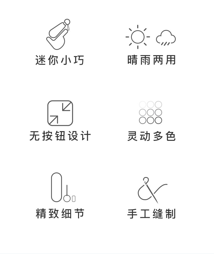 伞中宝马 蕉下 五折胶囊防晒伞 UPF50+ 图2