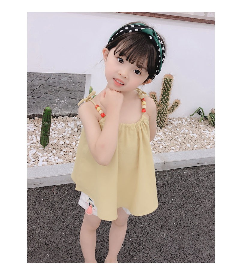 童装女童套装2020夏装新款小童女宝宝可爱小公主时尚吊带短裤儿童套装