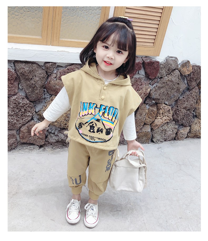 童装女童套装春装宝宝小童外套小女孩春季春天洋气衣服时尚休闲运动三