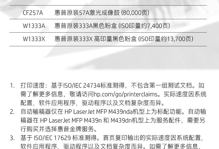 惠普（HP） 惠普hp 打印机 437n/439/nda a3a4黑白激光复印扫描一体机办公商用 439n 【咨询-送无线配件和USB】