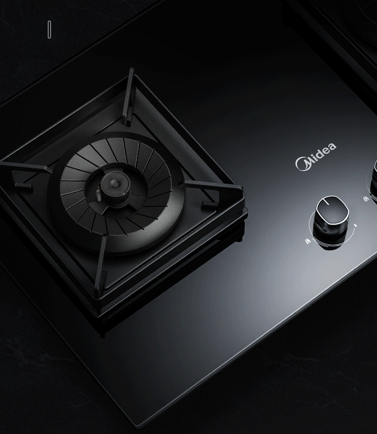 美的(midea)q500燃气灶天然气液化气猛火灶双灶煤气炉具家用嵌入式