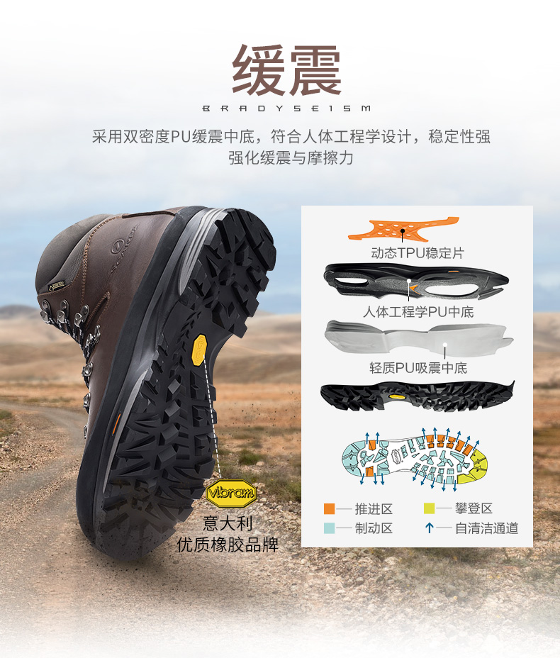 SCARPA 重装徒步鞋男鞋 Kinesis Pro动能专业版 GTX防水 头层牛皮户外登山鞋 檀黑色 42