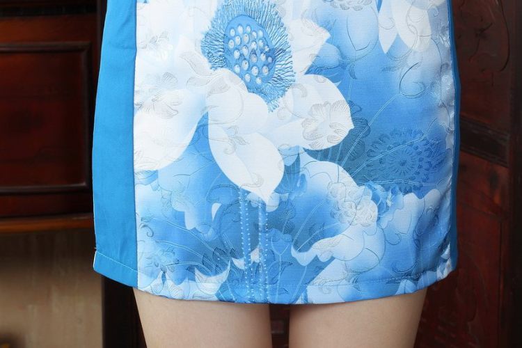 For Pont Sondé Diane China wind and stylish with lotus cheongsam dress retro summer Chinese Lotus dress dress picture color XXL pictures, price, brand platters! Elections are good character, the national distribution, so why buy now enjoy more preferential! Health