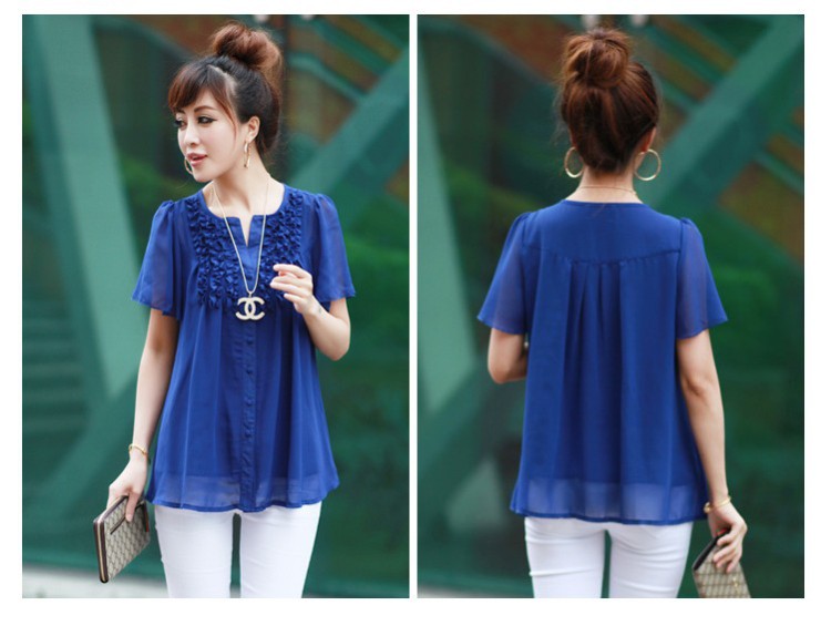2015 summer new women with thick MM and indeed increase code snow woven shirts girls summer short-sleeved Korean loose video thin ice woven shirts cuff in the T-shirt T-shirt black short-sleeved XXXXL pictures, price, brand platters! Elections are good character, the national distribution, so why buy now enjoy more preferential! Health