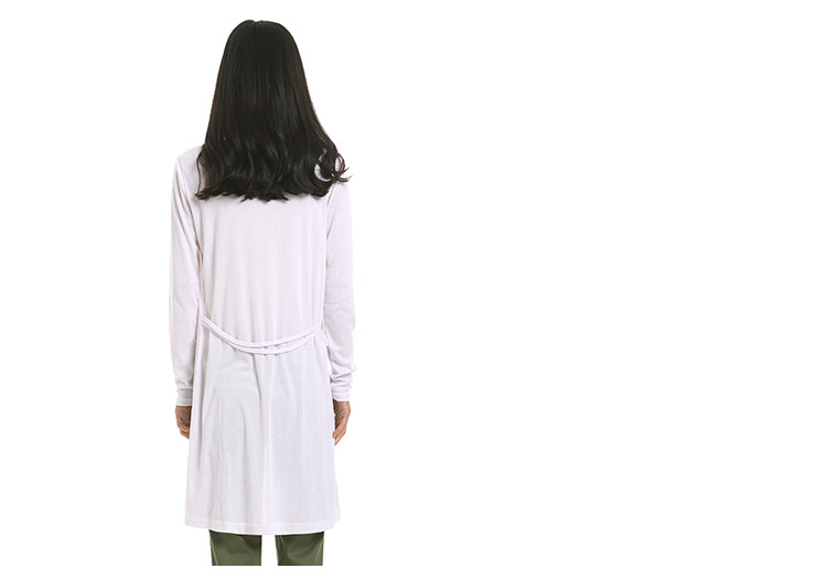 片断2015春季新品纯色薄款针织开衫女士长款百搭纽扣针织外套春 象牙白 L