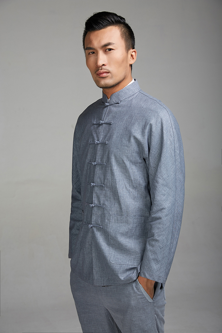 Fudo Aulacese Songs de 2015 new cotton linen china wind Men's Jackets Tang hand-tie of autumn and winter middle-aged men and father replacing Chinese clothing light blue XL Photo, prices, brand platters! The elections are supplied in the national character of distribution, so action, buy now enjoy more preferential! As soon as possible.