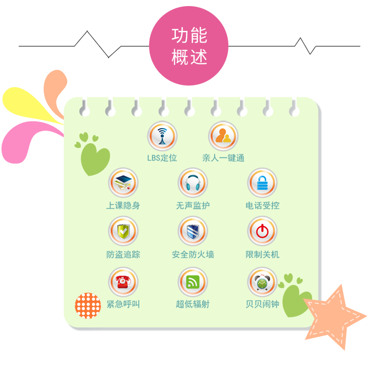爱意通(aiyitong) AY688 移动/联通2G儿童手机 粉色
