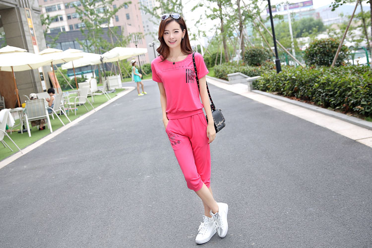 Wing Yi Lian 2015 summer new Korean version leisure large code female short-sleeve T shirts, Yi campaign kit two-piece black 4XL weight 165 - 190 Jack pictures, price, brand platters! Elections are good character, the national distribution, so why buy now enjoy more preferential! Health