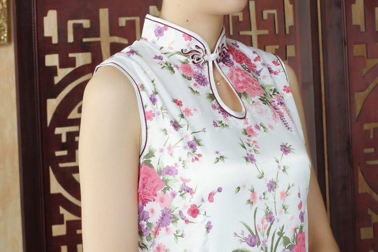 Ms. elegant qipao Nigeria Tang dynasty improved summer qipao gown need collar stamp dress dresses 5022 White M picture, prices, brand platters! The elections are supplied in the national character of distribution, so action, buy now enjoy more preferential! As soon as possible.