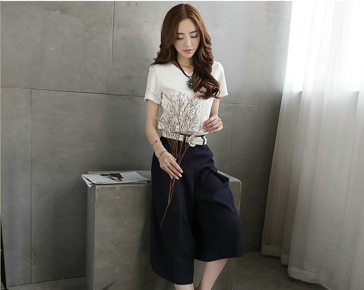 As the bubbles 20152015 new female summer stylish cotton Ma meter wide leg trousers + cotton Ma T-shirt two-piece lounge suite Z Tibetan cyan XXL pictures, price, brand platters! Elections are good character, the national distribution, so why buy now enjoy more preferential! Health