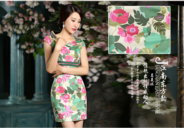 In accordance with the new 2015 Gorsch Tang Dynasty Large stylish improved qipao Sau San stamp summer short-sleeved qipao skirt package and dresses female picture color S picture, prices, brand platters! The elections are supplied in the national character of distribution, so action, buy now enjoy more preferential! As soon as possible.