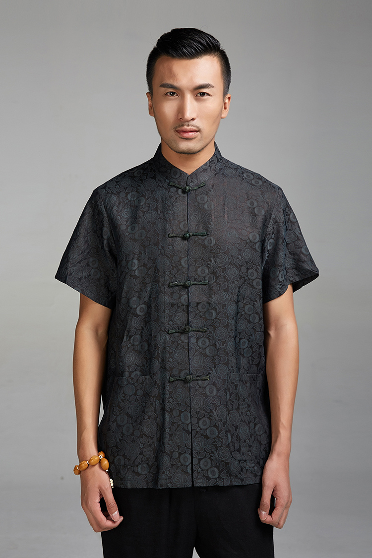 De-tong kai CD 2015 new Hong Kong cloud yarn short-sleeved Chinese men and elderly people in summer improved Han-T-shirt Chinese wind male Chinese clothing Hong Kong Kai dark 4 XL pictures, price, brand platters! Elections are good character, the national distribution, so why buy now enjoy more preferential! Health