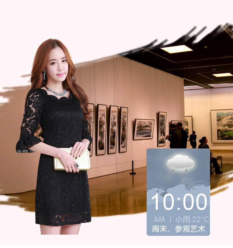 C.o.d. 2015 Summer new stylish casual stylish Korean classic irrepressible petals for Sau San temperament elegant lace dresses black M picture, prices, brand platters! The elections are supplied in the national character of distribution, so action, buy now enjoy more preferential! As soon as possible.