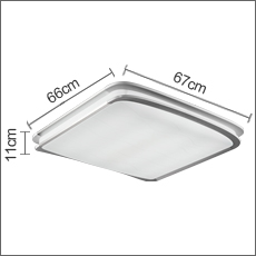 奥朵灯饰 现代简约led吸顶灯 长方形客厅餐厅卧室照明灯具 CL40349-大号-89cm 无极调光+遥控