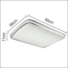 奥朵灯饰 现代简约led吸顶灯 长方形客厅餐厅卧室照明灯具 CL40349-大号-89cm 无极调光+遥控