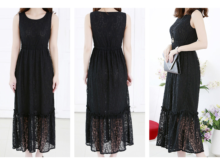 C.o.d. 2015 Summer new dresses sourcing Korean new summer, lace stylish look long skirt black XXXL picture, prices, brand platters! The elections are supplied in the national character of distribution, so action, buy now enjoy more preferential! As soon as possible.