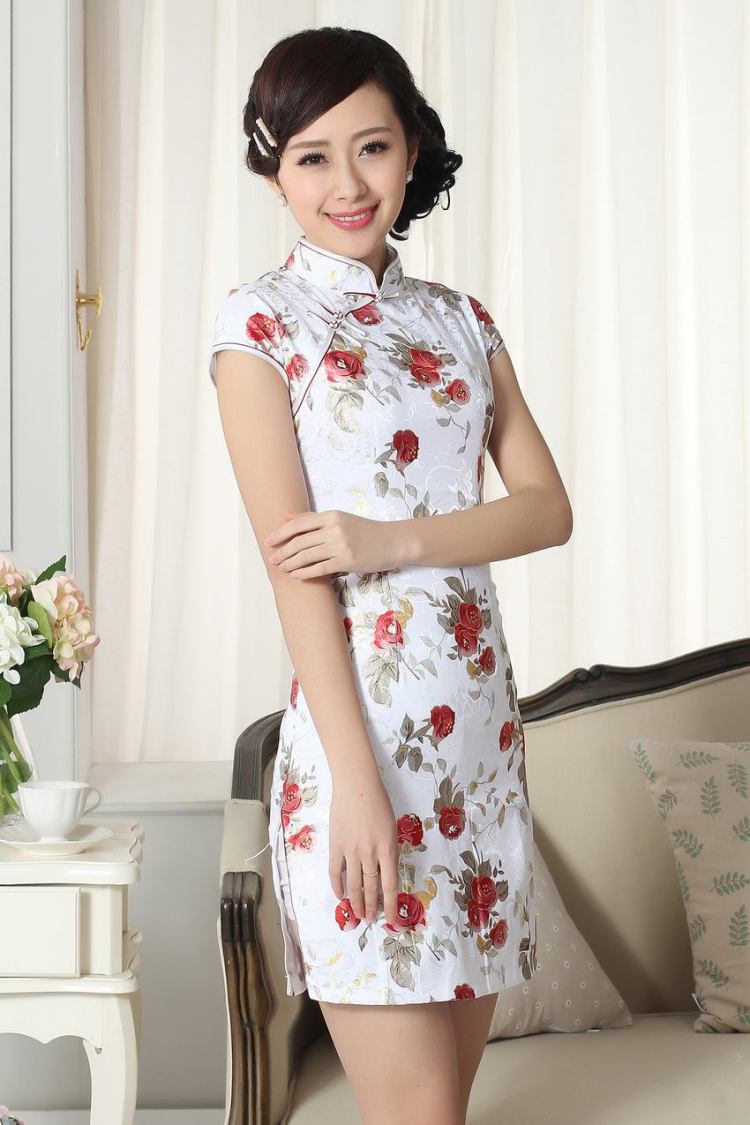 Nigeria, the lady stylish jacquard cotton cultivating short cheongsam dress new Chinese qipao gown picture color XXL pictures, price, brand platters! Elections are good character, the national distribution, so why buy now enjoy more preferential! Health