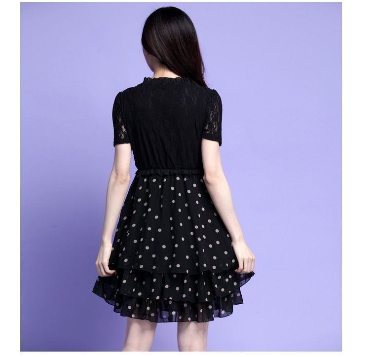 C.o.d. 2015 Summer new stylish casual temperament classic code women dot chiffon lace leave two garment bon bon skirt skirt black XXXXL cake picture, prices, brand platters! The elections are supplied in the national character of distribution, so action, buy now enjoy more preferential! As soon as possible.