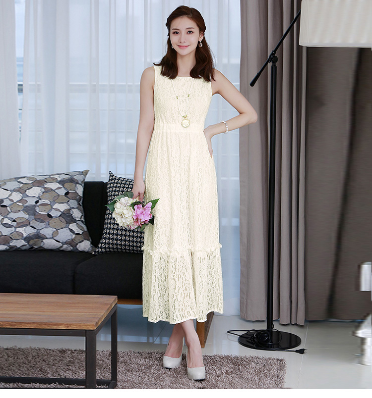 C.o.d. 2015 Summer new dresses sourcing Korean new summer, lace stylish look long skirt black XXXL picture, prices, brand platters! The elections are supplied in the national character of distribution, so action, buy now enjoy more preferential! As soon as possible.