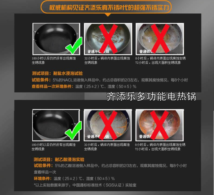 齐添乐彩绘铸铁多功能电热锅 加厚不粘真不锈电炒锅电蒸锅电火锅 江南情38cm单笼
