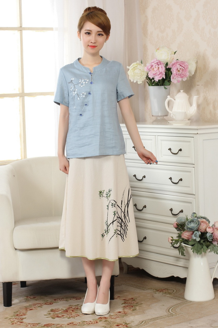 The frequency response, Ms. Tang Women's clothes summer wear T-shirt short-sleeved cotton the hand-painted shirt ethnic wind female picture color 2 XL pictures, price, brand platters! Elections are good character, the national distribution, so why buy now enjoy more preferential! Health