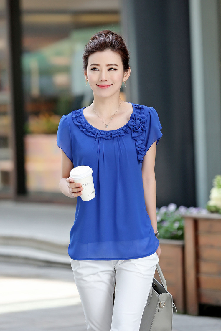 A pleasant, year, older women 2015 summer new, large, short-sleeved snow woven shirts relaxed MOM loaded shirt female ybl 551 Po blue XXXL pictures, price, brand platters! Elections are good character, the national distribution, so why buy now enjoy more preferential! Health