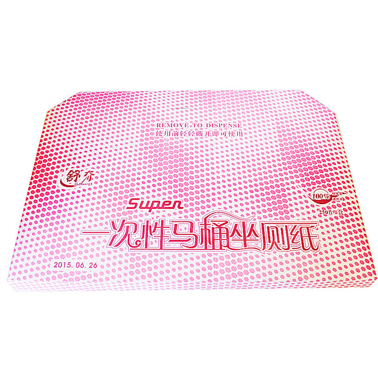 清夼一次性马桶垫纸.舒夼马桶纸垫.SUPER马桶贴纸  坐厕纸  坐便纸250抽一盒 限促 清夼10盒2500抽