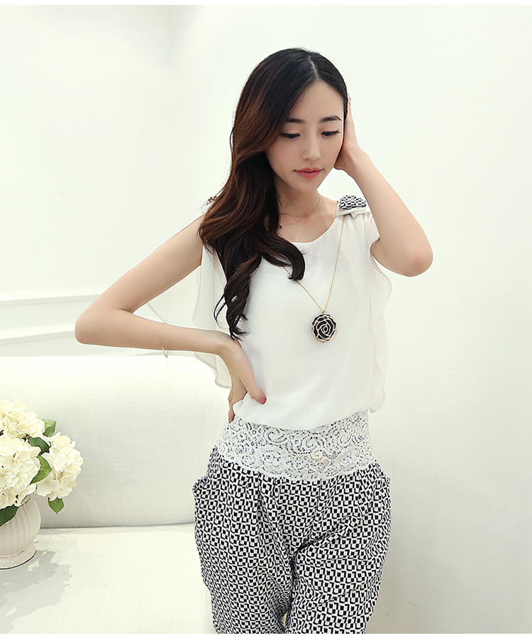 Margaret Elizabeth Kahlo's 2015 new summer leisure package Korean fashion snow woven lace stitching short sleeve women white XXL pictures, price, brand platters! Elections are good character, the national distribution, so why buy now enjoy more preferential! Health