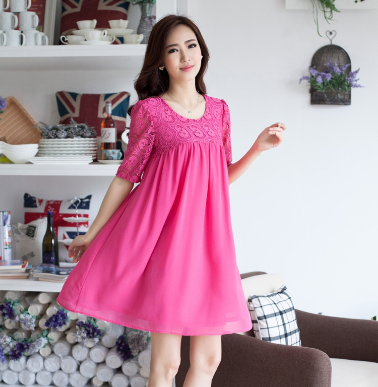 Yi Li Xuan 2015 summer new thick MM the fat and pregnant women with skirt lace stitching snow woven large code dresses female black 4 XL pictures, price, brand platters! Elections are good character, the national distribution, so why buy now enjoy more preferential! Health