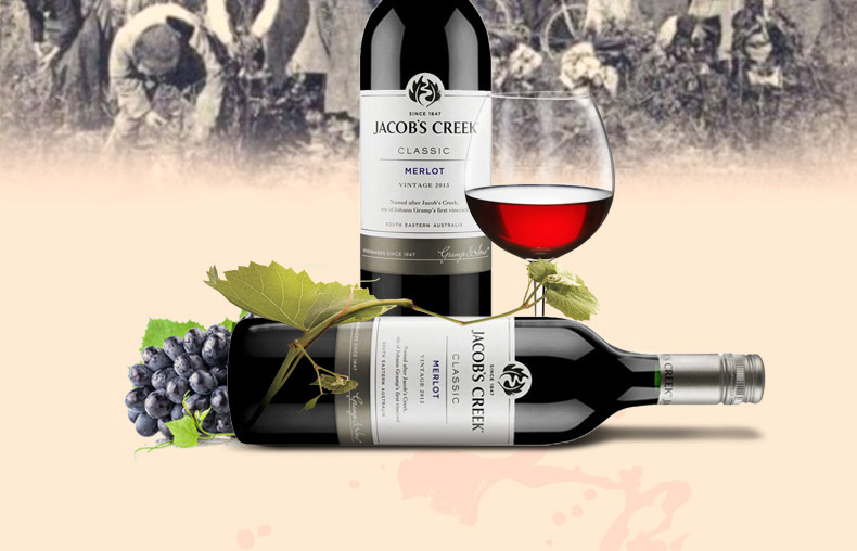 杰卡斯 澳洲红酒 杰卡斯经典系列梅洛干红葡萄