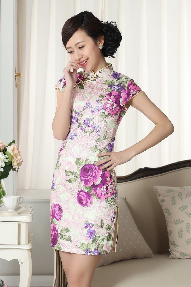 The broadband new summer elegance Chinese qipao Chinese graphics thin short cheongsam picture color 2 XL pictures, price, brand platters! Elections are good character, the national distribution, so why buy now enjoy more preferential! Health