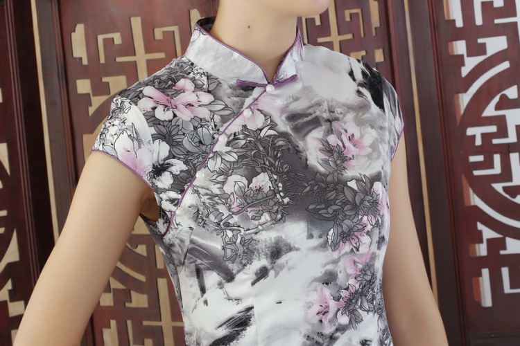 For Pont Sondé Diane summer new Chinese cheongsam dress female elegance short cheongsam dress is tight stamp short cheongsam picture color XXL pictures, price, brand platters! Elections are good character, the national distribution, so why buy now enjoy more preferential! Health